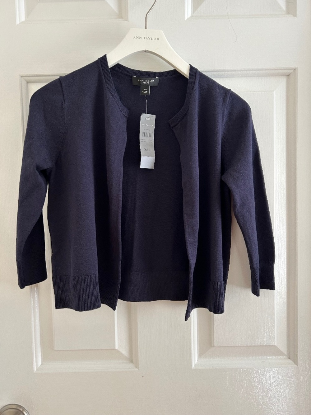 Ann Taylor Silk Blend Open-Front Cropped Cardigan size XSP